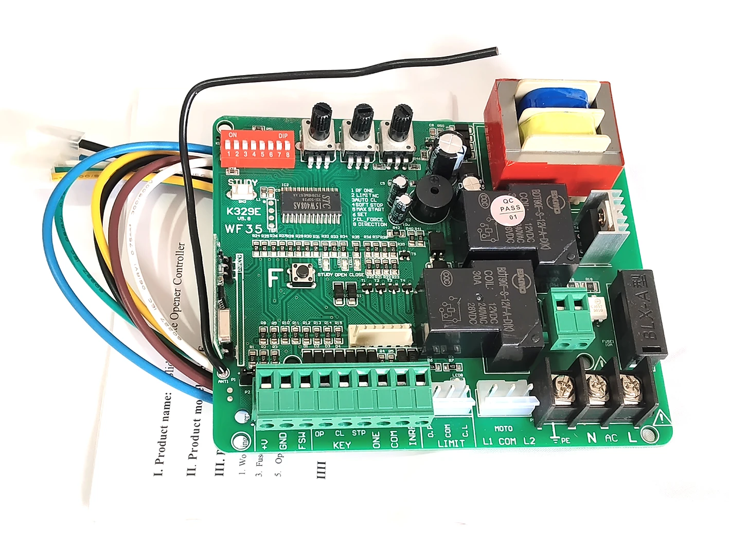 

K329E Soft start NO Sliding Gate Opener Motor Circuit Board Card controller PCB motherboard plate