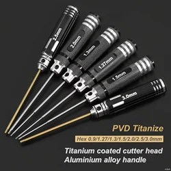 4 pcs 1.5 2.0 2.5 3.0mm Hex Screwdriver Color Titanium Alloy Steel Hexagon Screwdriver Set Allen Driver For RC Helicopter Car