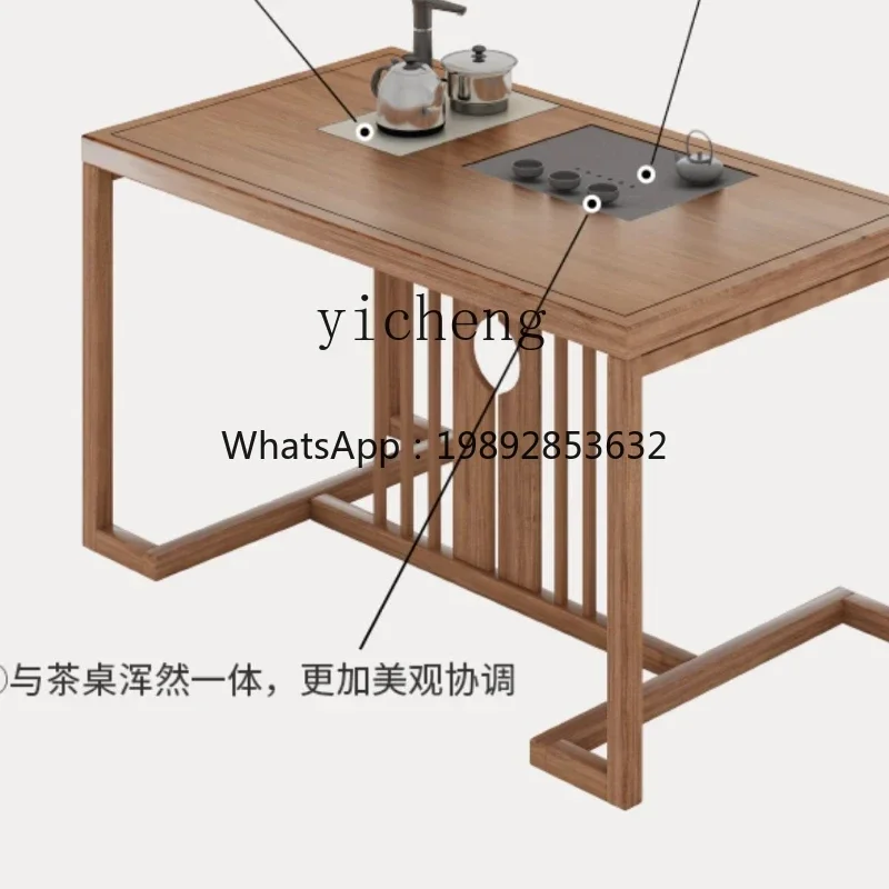 

XL new Chinese balcony tea table and chair combination solid wood zen tea table small tea table coffee