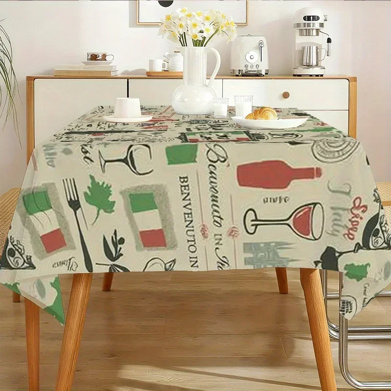 [jit] 1pc Soft and fashionable decorative tablecloth with Italian-style pattern yzb