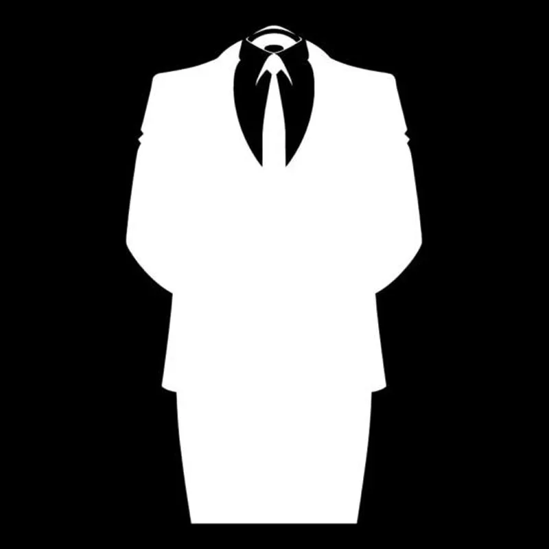 

Apparel Suit Stickers High Quality Fashion Car Decoration Personality Pvc Waterproof Car Window Decals Black/white, 15cm * 9cm