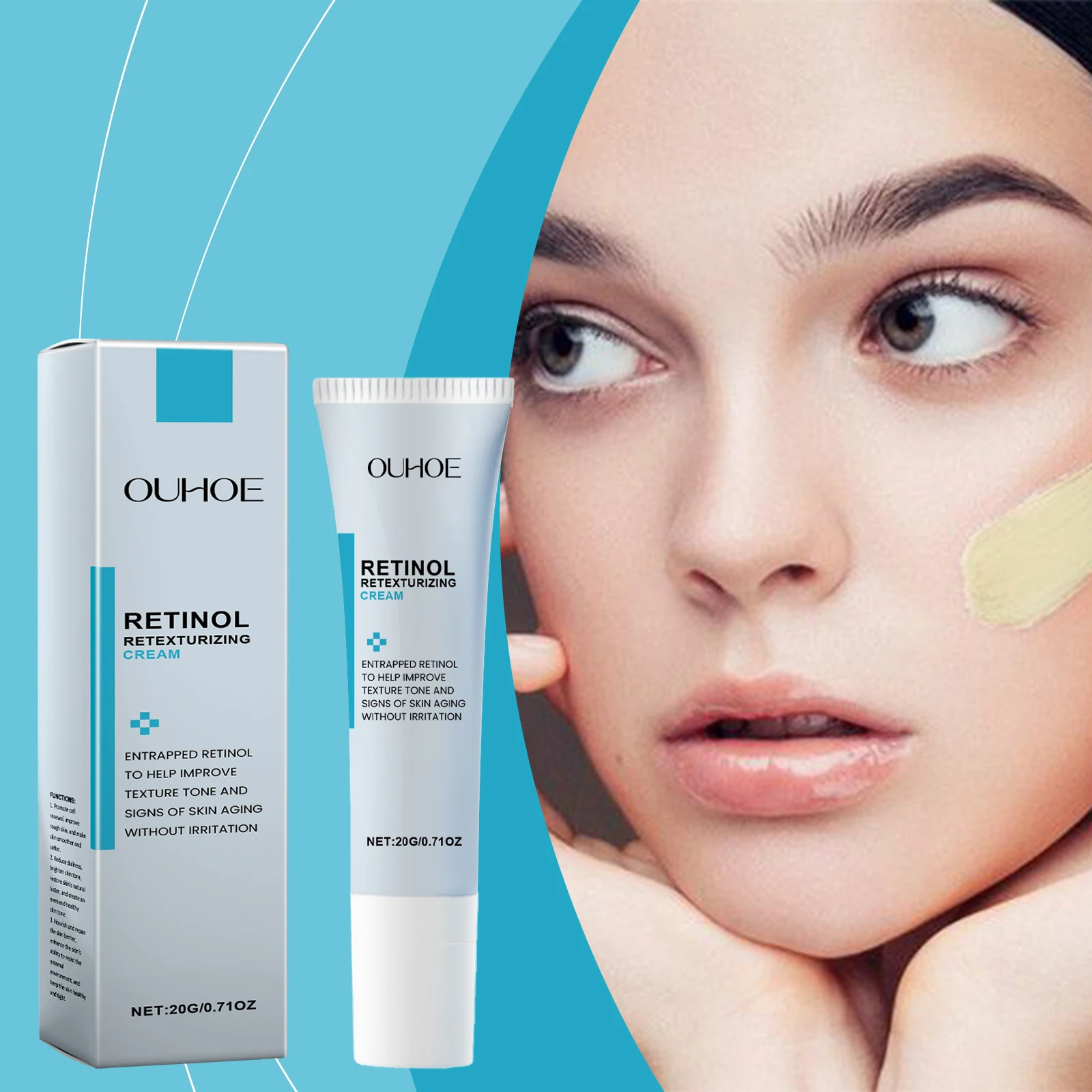 Retinol Re-Texturizing Cream - Encapsulated Retinol Anti-Aging Face Moisturizer for Wrinkles, Fine Lines & Uneven Skin Tone