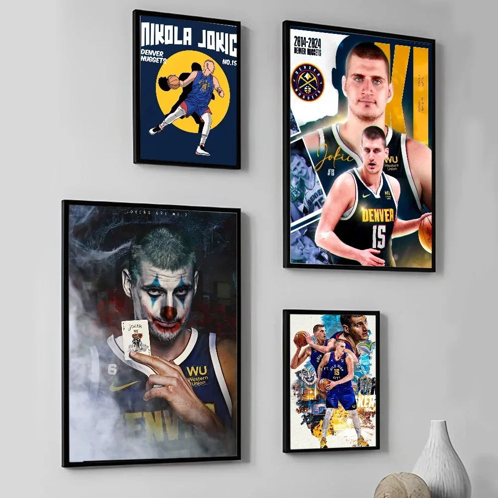 1pc Nikola Jokic Poster HD Posters Home Room Bar Cafe Decor Art Wall Painting Picture