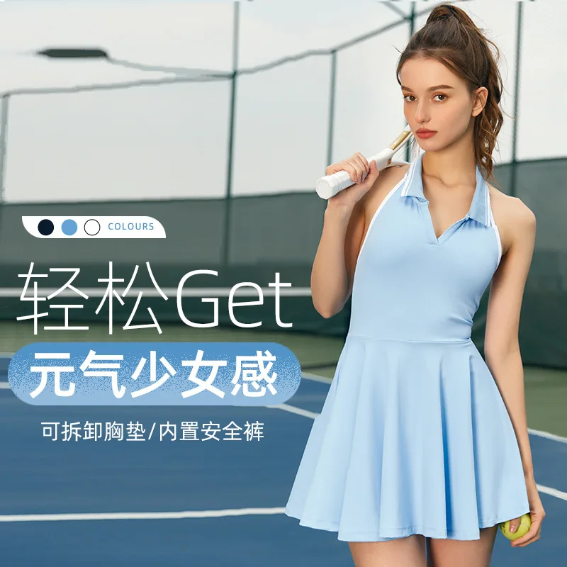 

Women's Golf Wear Tennis Dress Polo Collar Badminton Clothing Fitness Sportswear 2024 Skirt Shorts Tracksuit Gym Summer Wear