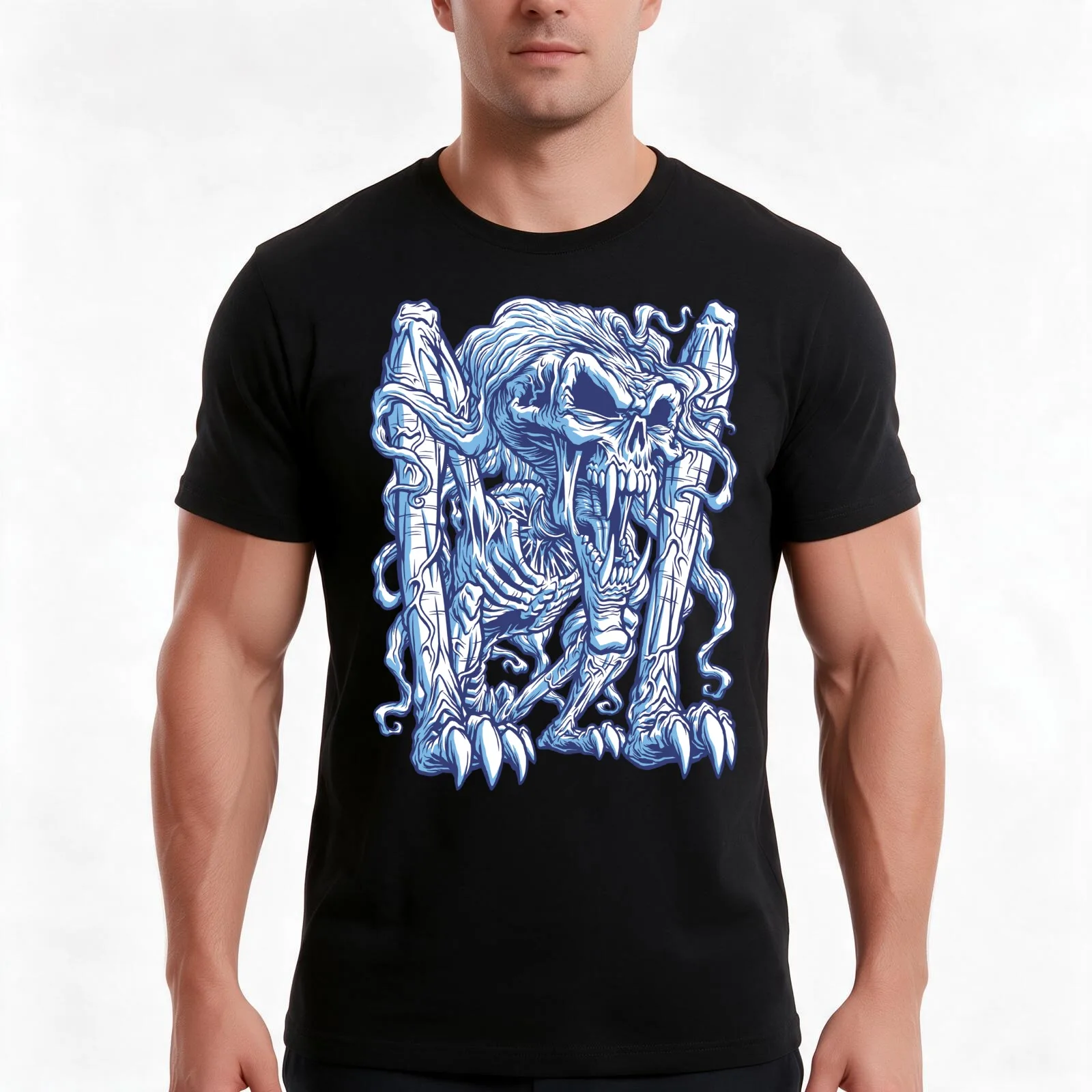 DOORWAY BEAST - MADFAB T-Shirt, Summer Casual Cotton Tee, Oversized Streetwear Tops, Vintage Graphic Print, Unisex Men Women