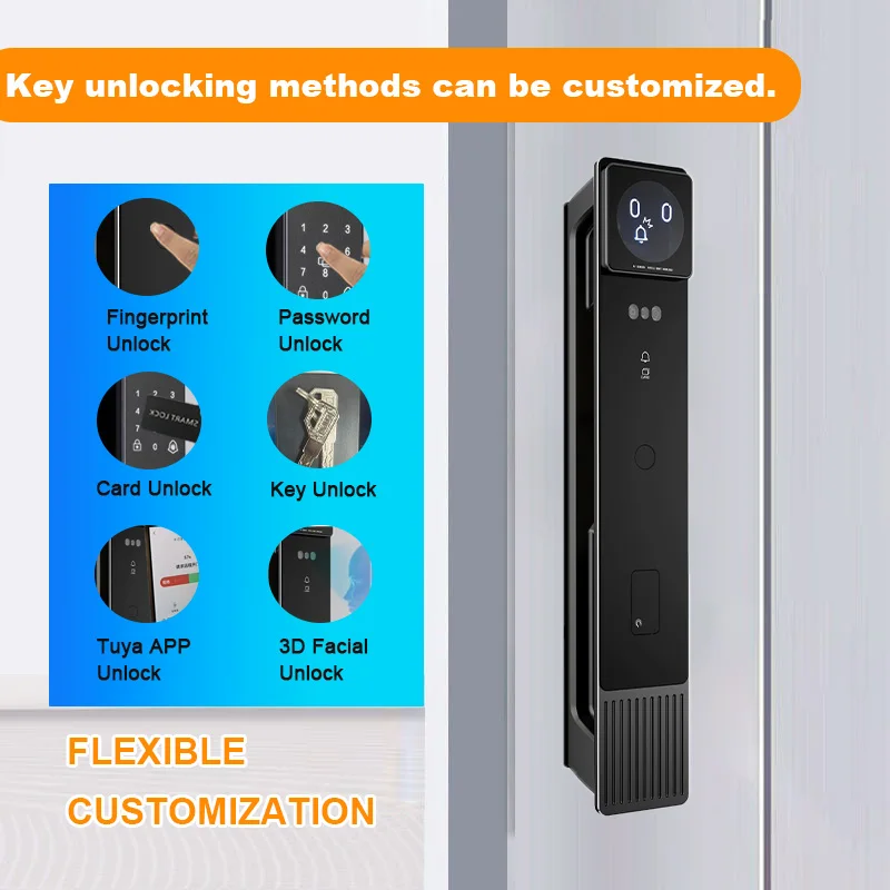 AI Smart Screen Full Automatic Smart Lock Fingerprint Password WiFi Tuya APP Remote Control