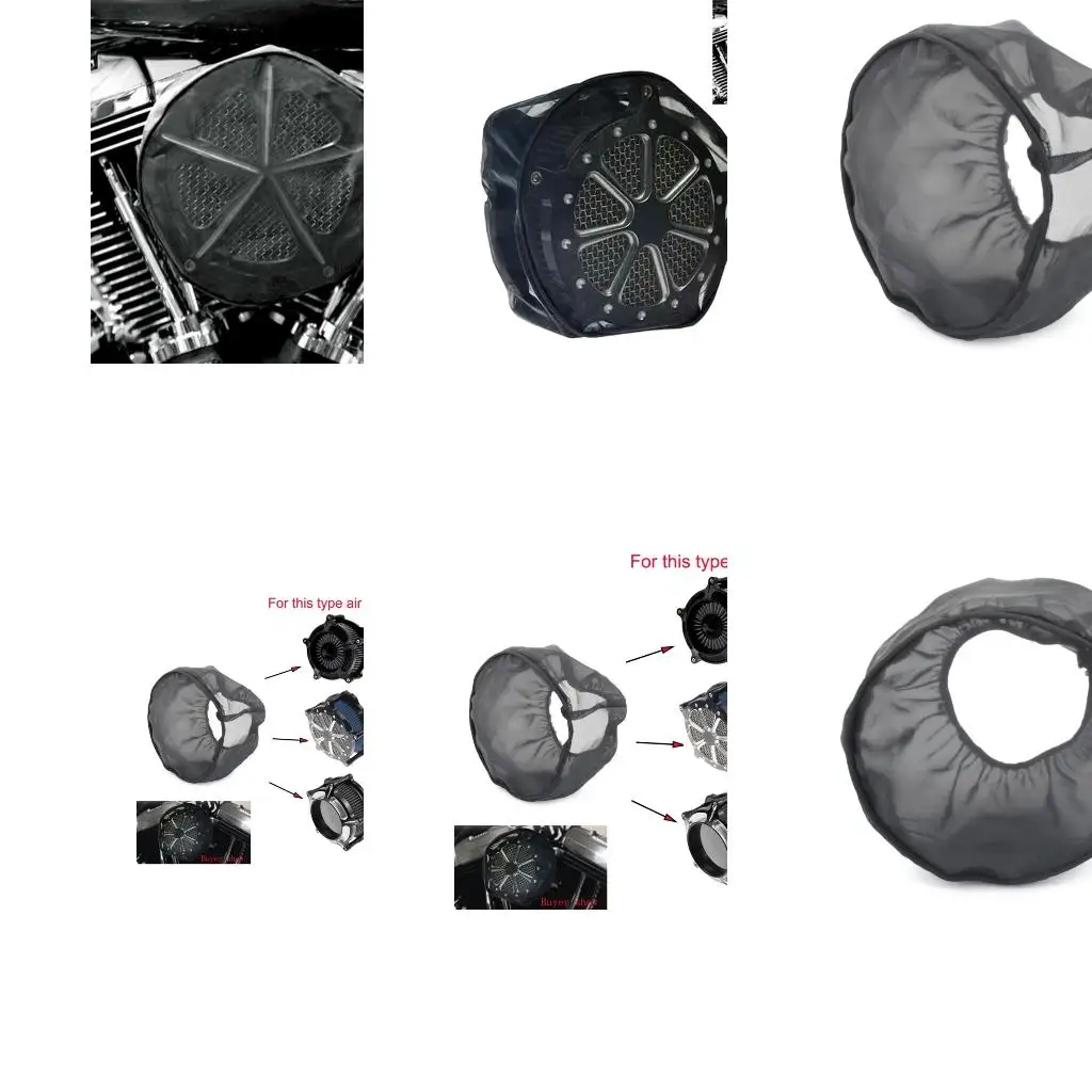 Motorcycle Air Cleaner Filter Waterproof Rain Sock Cover Fit for Touring 883 1200 Air Intakes Rain Covers