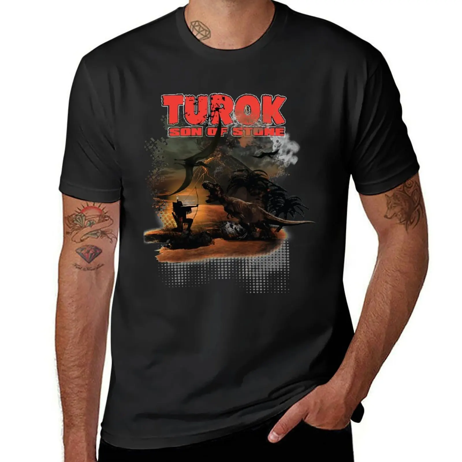 Turok Son Of Stone Comic Book Classic T-Shirt Short sleeve tee cute clothes summer tops men graphic t shirts