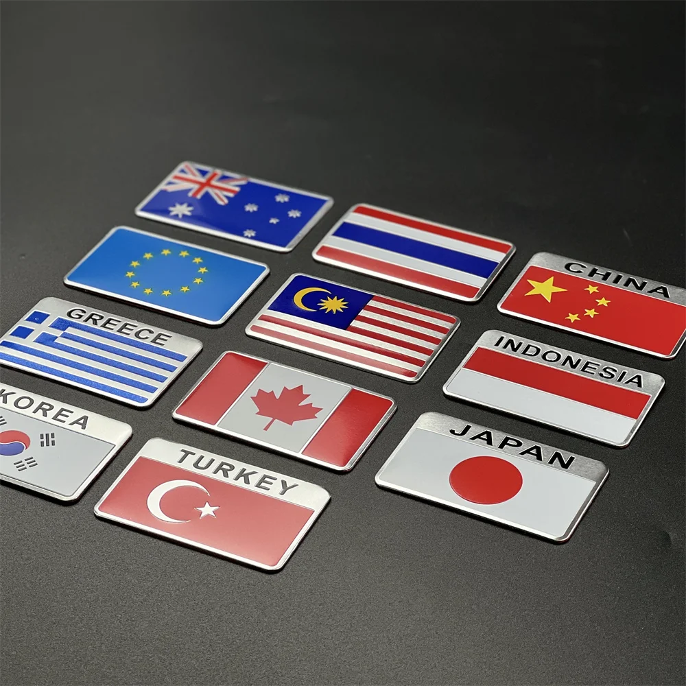 Aluminum National Flag Car Sticker For Cadillac CTS XTS SRX ATS CT6 ESCALADE XT4 XT5 XT6 Escala Elmiraj ELR