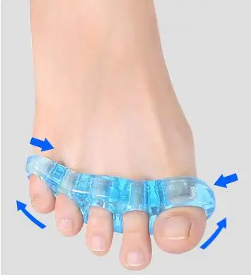 فاصل أصابع القدم من جل السيليكا لتقويم العظام من Eversion، ليلا ونهارا مع عظام القدم المنسوجة للأطفال البالغين الأكثر مبيعًا
