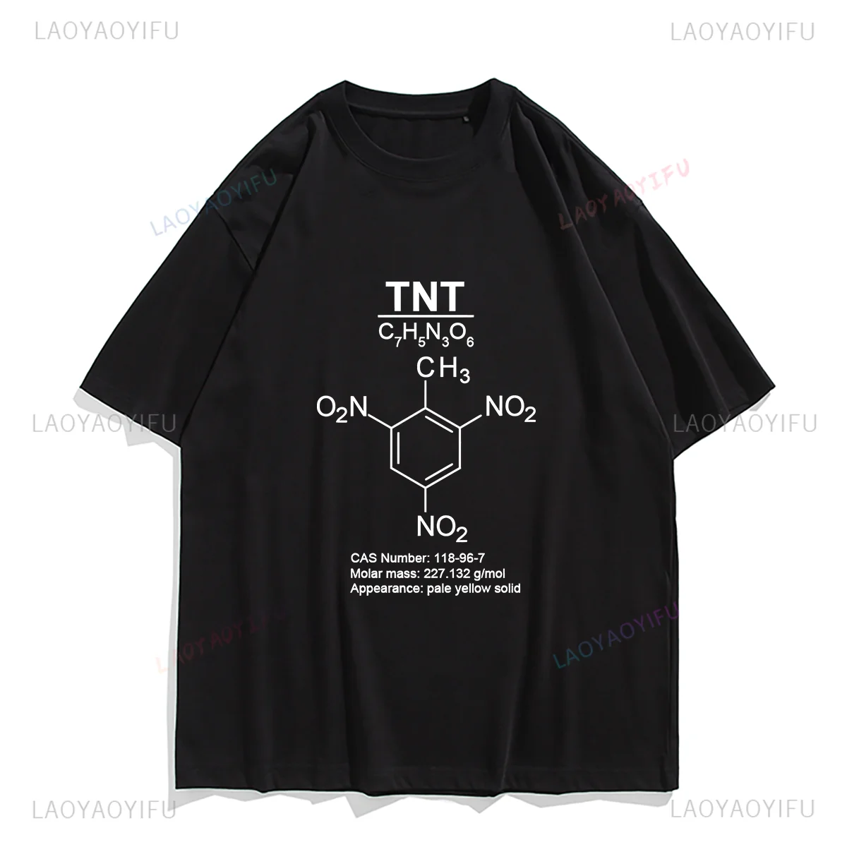 Women Mens Clothes Explosion TNT Molecular Equation Chemistry Subject T-shirt Print Tops Short Sleeve Fashion Summer Cotton Tee