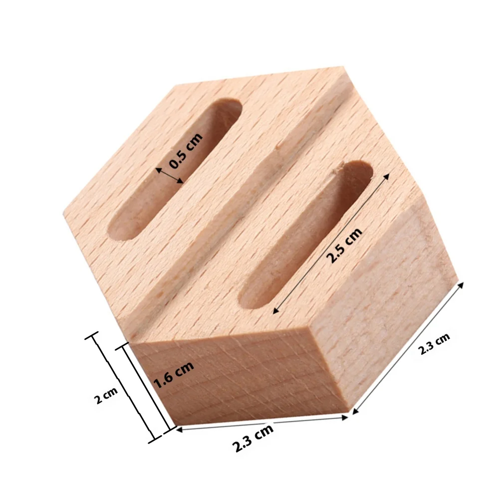 1Pcs Premium Ring Display Box Geometry Wooden Stand Unique Durable Long Use Antislip Bottom Photo Styling Props