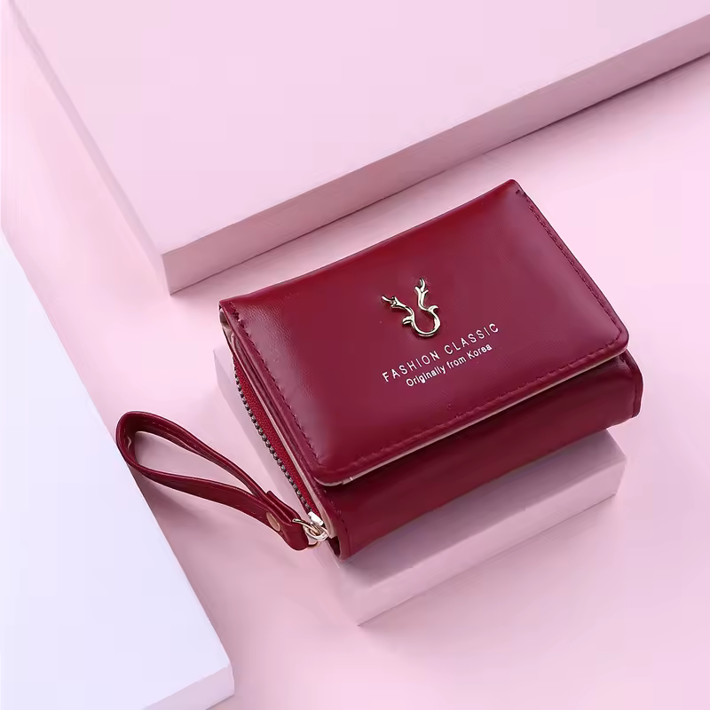 Luxury Brand Women's Small Wallet Female Card Holder Short Wallets with Coin Purse for Woman Ladies PU Leather Hasp Mini Clutch - Image 7