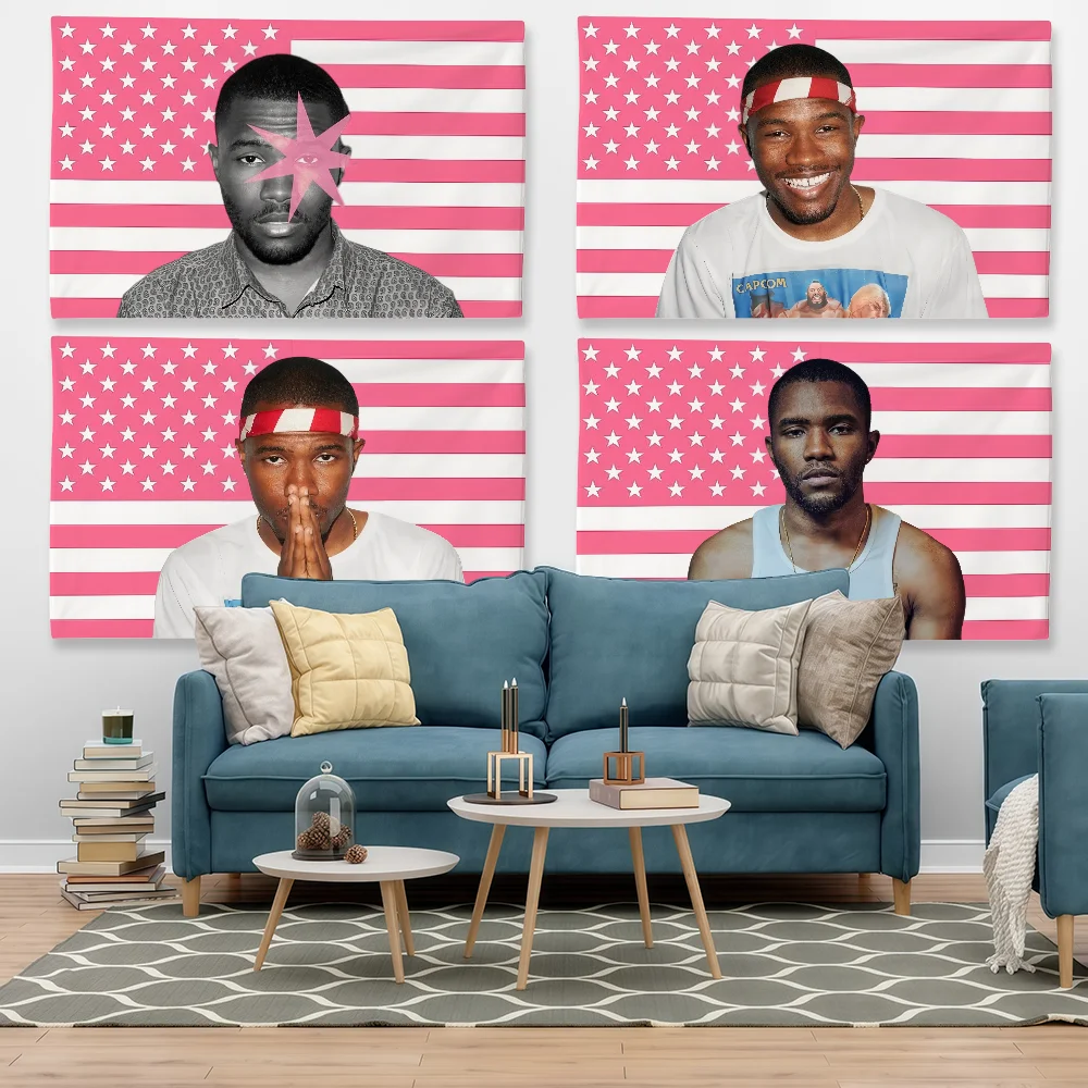 Singer F-Frank Ocean Flag Tapestry Outdoor Party Bedroom Living Room Dormitory Decorative Themed Wall Hanging Banner Gift