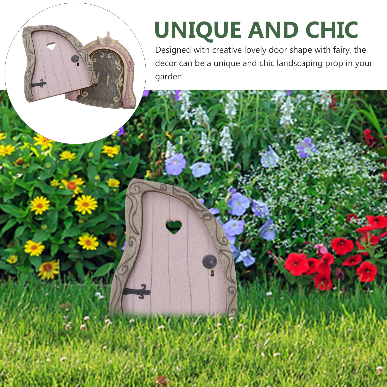 

Wooden Miniature Decor for Wood Fairy Door Tree Fence Wall Garden Craft Supplies Durable Premium Wood Small Door