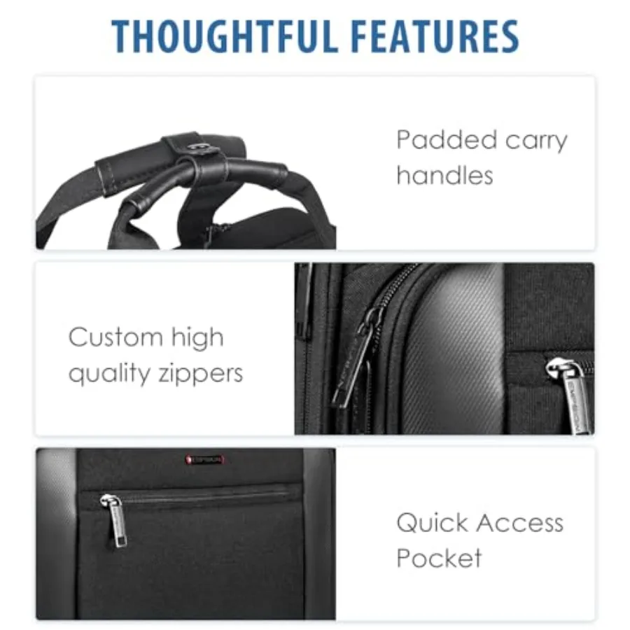 EMPSIGN المتداول حقيبة كمبيوتر محمول Bag17.3 "حقيبة كمبيوتر مع عجلات طارد المياه السفر الأسطوانة حقيبة تحت المقعد مع RFID Blocki