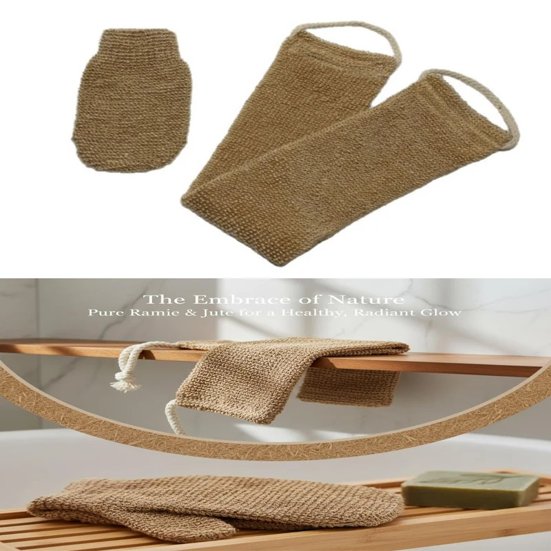 

Premium Ramie Jute Bath Scrubber Towel Belt for Refreshing Back Cleansing Experience