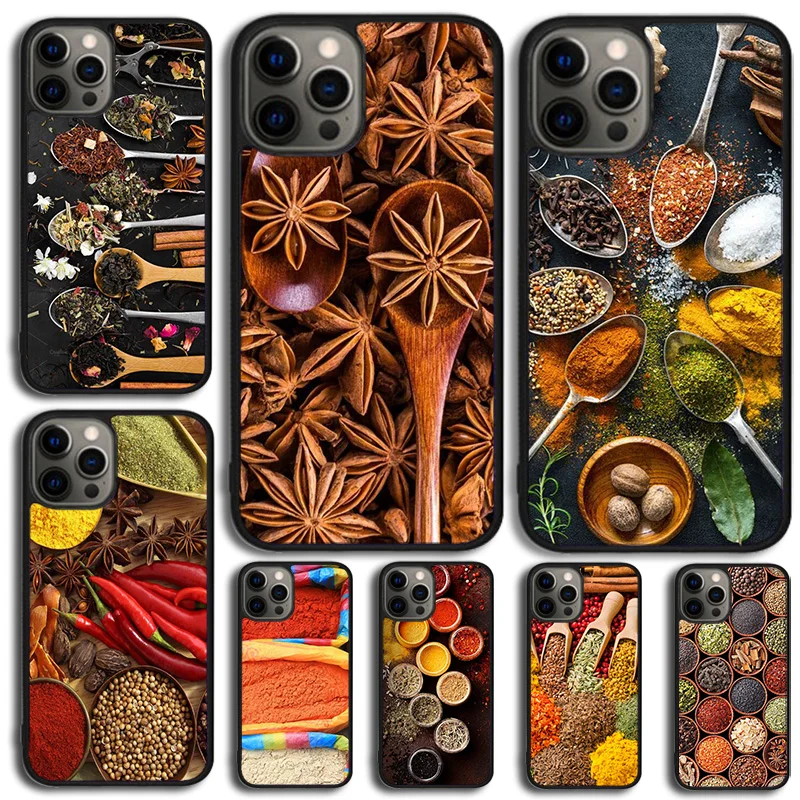 Spices Seasoning Cooking Chef Phone Case For Samsung Galaxy S10 S22 S23 S24 Note 10 20 Lite S20 Plus S21 Ultra Back Cover