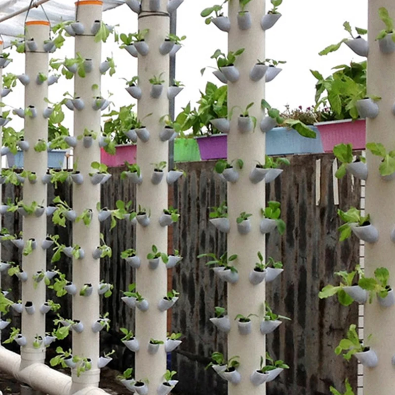Taza de plantación de columna de 5 piezas, tazas de cultivo hidropónico DIY, maceta de cultivo de plantas, torre Vertical hidropónica, accesorios para macetas