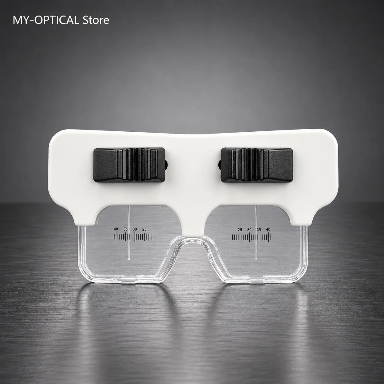 Ophthalmic PD Ruler with Handle Dual Monocular Pupillary Distance Measuring Tool for Optical Lens Fitting & PD Measurement