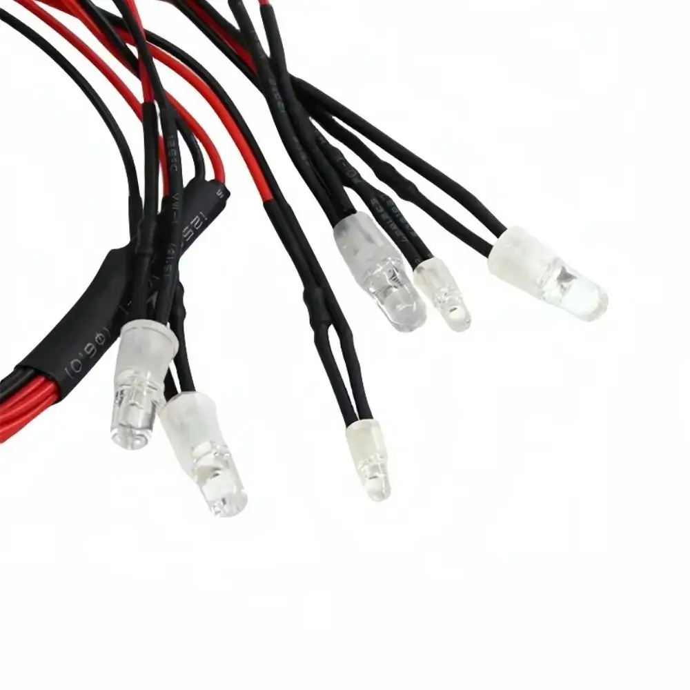 New 2 / 4 / 6 / 8 Lights RC LED Light 70cm Lenght Red White Lights Night Headlamps 3/5mm Headlights Model Drift Crawler Car