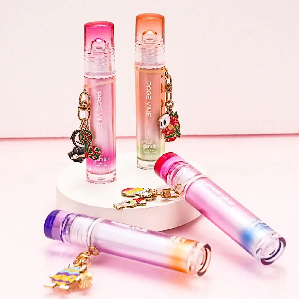 Portable For A Hydrated Translucent Finish Mirror Crystal Lip Oil Enriched With Natural Plant Extracts Lightweight Non-Sticky