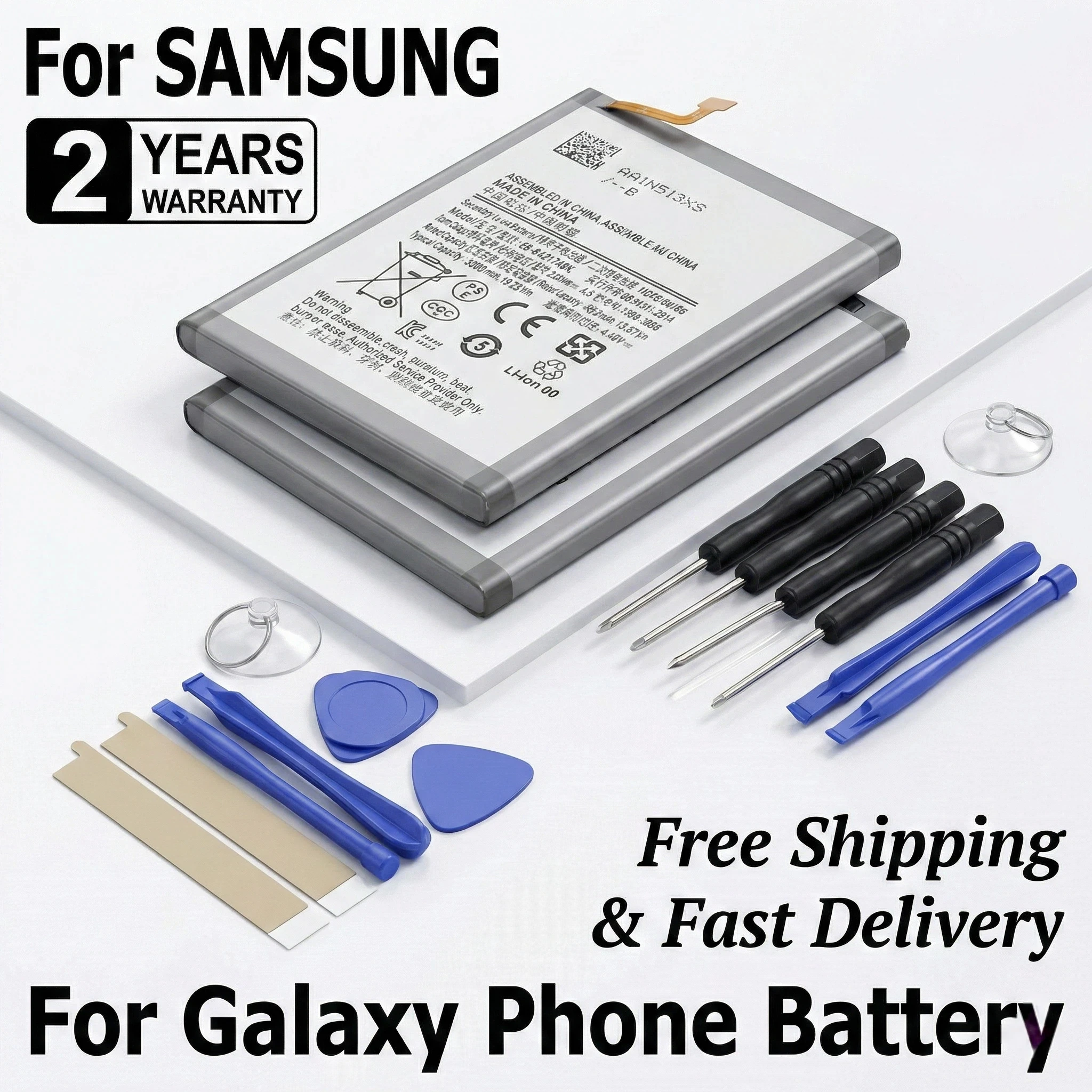 

Original Replacement Battery for Samsung Galaxy A50 A51 A70 A71 A20 A30 A10 A11 A12 A21S A30S A40 A72 A80 A90 + Free Tools