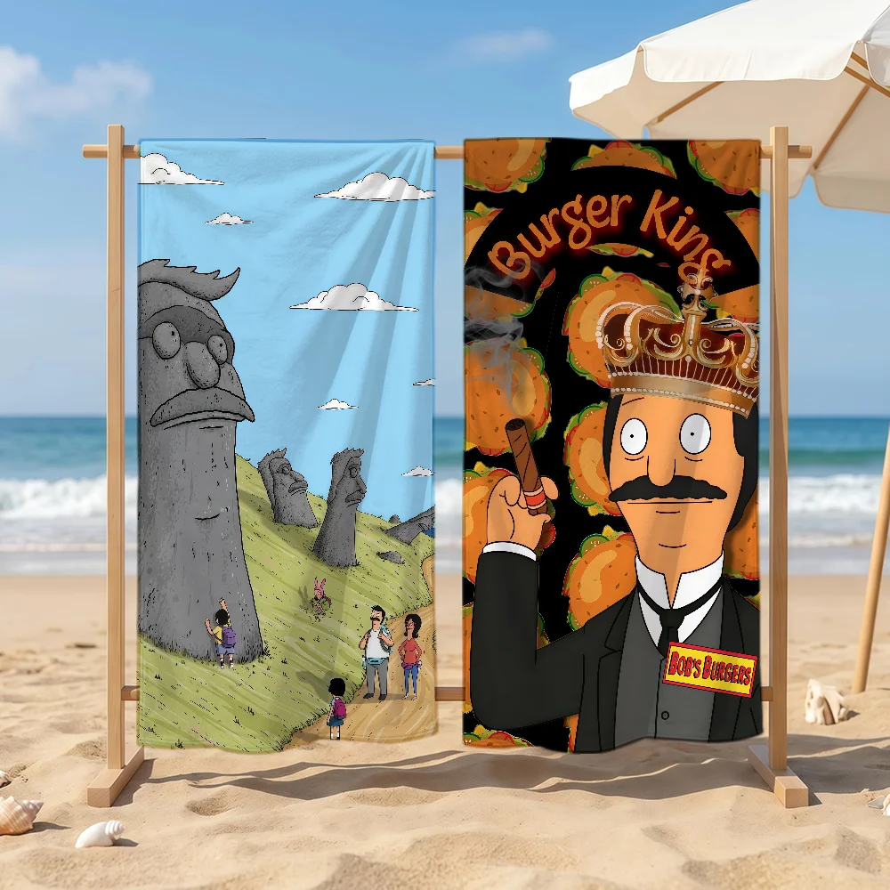 Anime B-Bob's Burgers Towel Sports Quick Dry Travel Camping Sandproof Soft Light Large Beach Towel