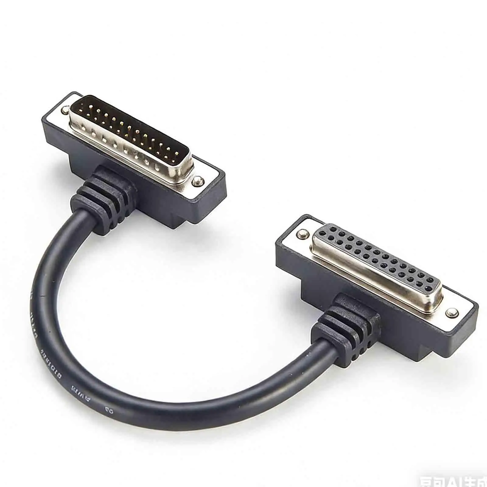 Low Profile DB25 Male to DB25 Female  25pin Double Right Angled Expansion Cable  15CM