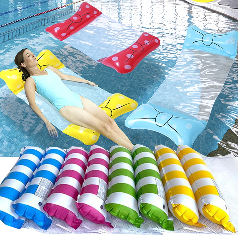 

Summer PVC Inflatable Foldable Floating Row Swimming Pool Water Hammock Air Mattresses Bed Beach Water Sports Lounger Chair