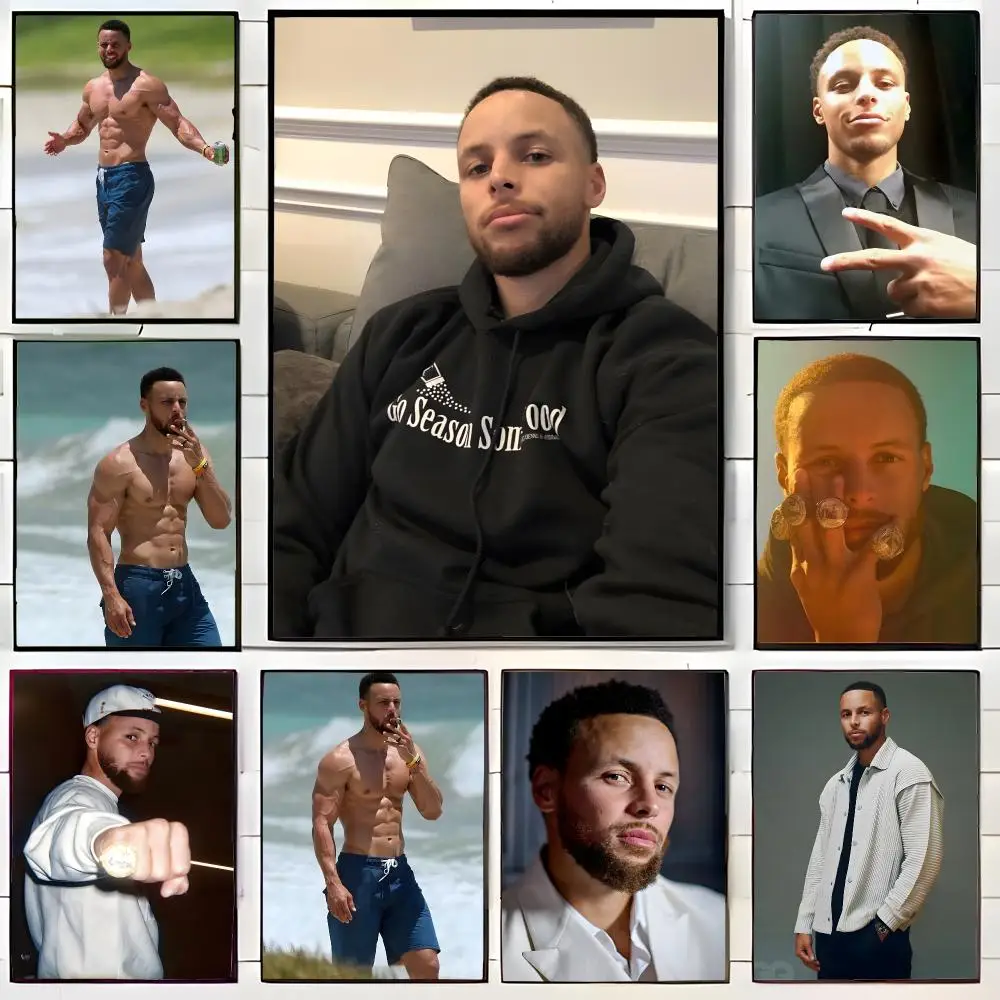 Athletic Celebrity S-Stephen Curry Poster Wall Art Print Decorative Mural Home Decor Gift Unframed