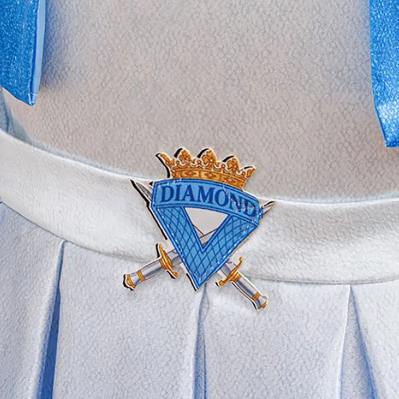 Mädchen 2026 Filmkostüm 3-teilig Blau-Weiß-Farbverlauf Wicked Wonderland Chloe Cosplay-Kleidung Kinder Halloween Descendant Kleid – Detail 6