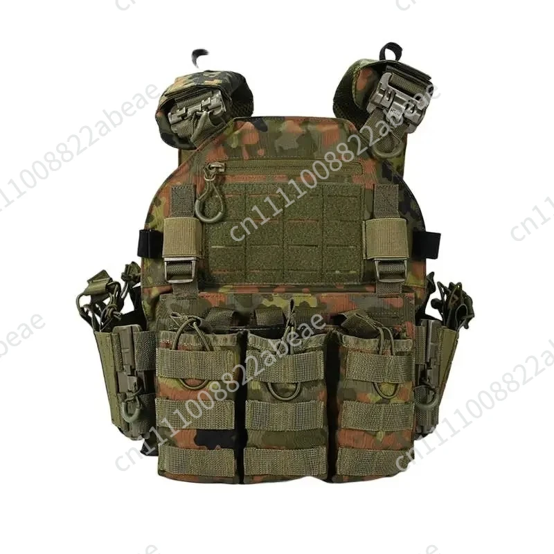 For 500D waterproof nylon laser MOLLE chicken vest Flecktarn tactical vest