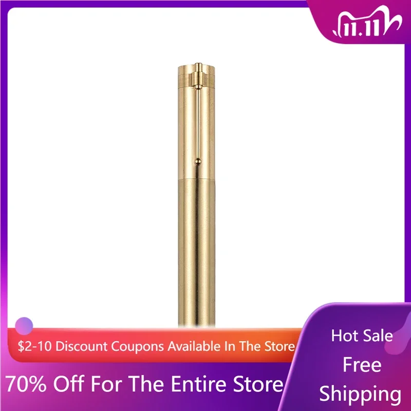 Pluma estilográfica de bolsillo de Metal y latón de lujo, pluma de tinta portátil Schmidt EF F 0,38 y 0,5 MM para practicar suministros escolares y de oficina