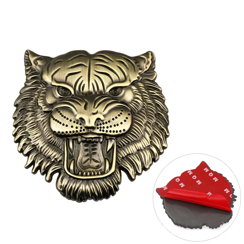 Metal Tiger Head Car Front Grille Sticker Body Badge for Nissan Mercedes Benz Lexus Suzuki Honda MINI Jaguar KIA Ford