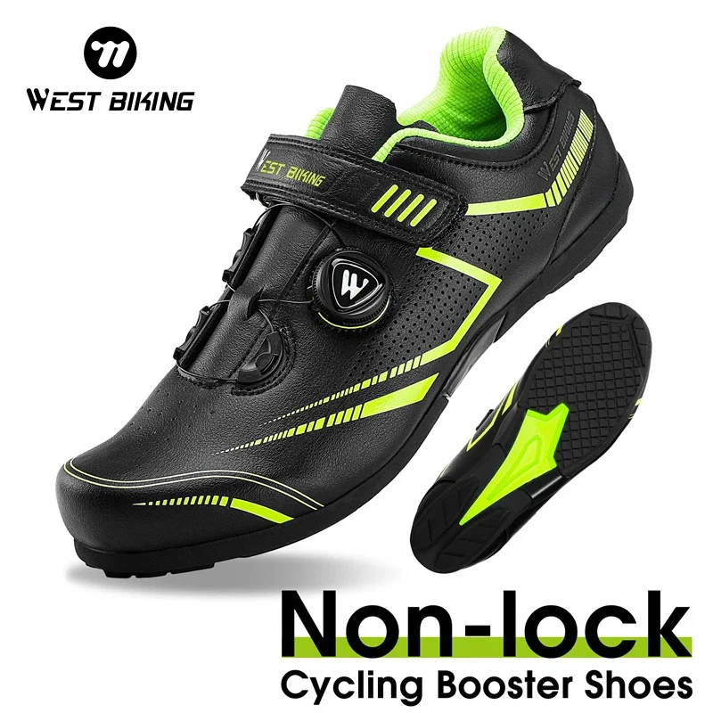 

WEST BIKING 2023 Cycling Sneaker Unisex MTB Breathable Non-Locking Bicycle Shoes Men Women Bike Road Racing Flat Sports Footwear