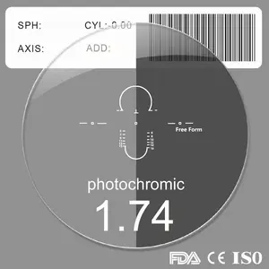 Fotochromatic progressive lens, without multifocal line, free form, 4K design, Germany Optotech, 1.56, 1.60, 1.67, 1.74 12 Main Sales Progressive Lenses Varilux - №10