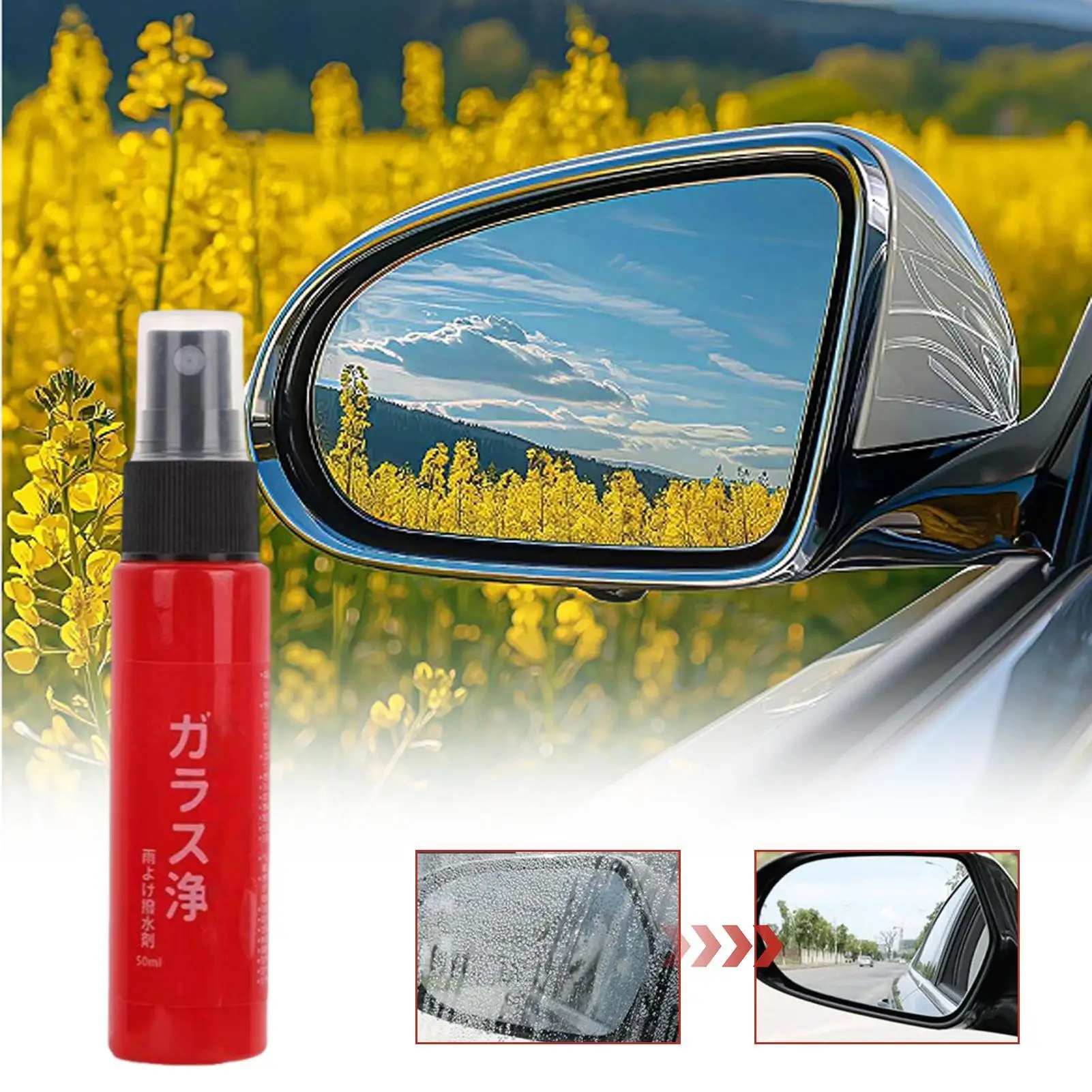 Spray Coating Agent for Cars Coating Spray for Vehicles 50ml Liquid Glaze with UV Absorbance Wax Cleaning for Glass Water