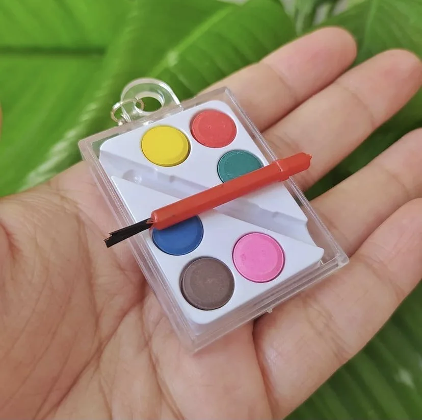 Creatieve Pigment Poederachtige Cake Dangle Oorbellen voor Vrouwen Meisjes Leuke Mode Partij Sieraden Grappige Kleurrijke Club Ongebruikelijke Oorbellen