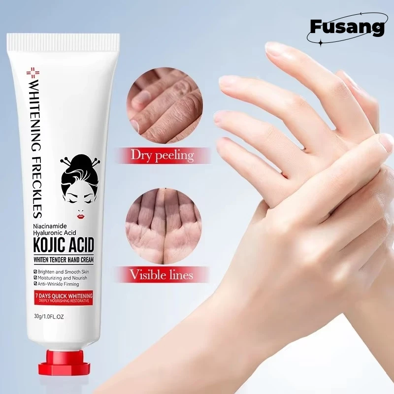 

Kojic Acid Brightening Hand Cream Lightening Dull Nourish Moisturizing Brighten Cream Women Fade Fine Lines Smooth Skin Emulsion