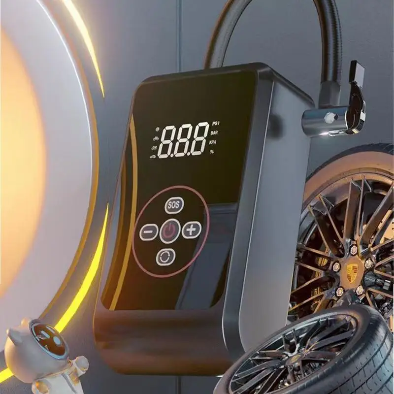 Compresseur d'air électrique avec pression numérique, pompe à air portable, gonfleur filaire, voiture, vélo, 12V