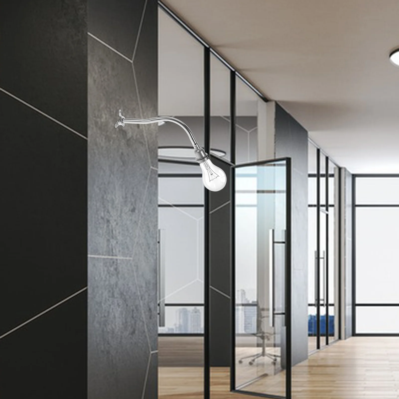 Stainless Steel Lamp Socket Light Pole E27 Outdoor Lamp Holder For Street Light Bulb Replacement Durable Rustproof Metal Base