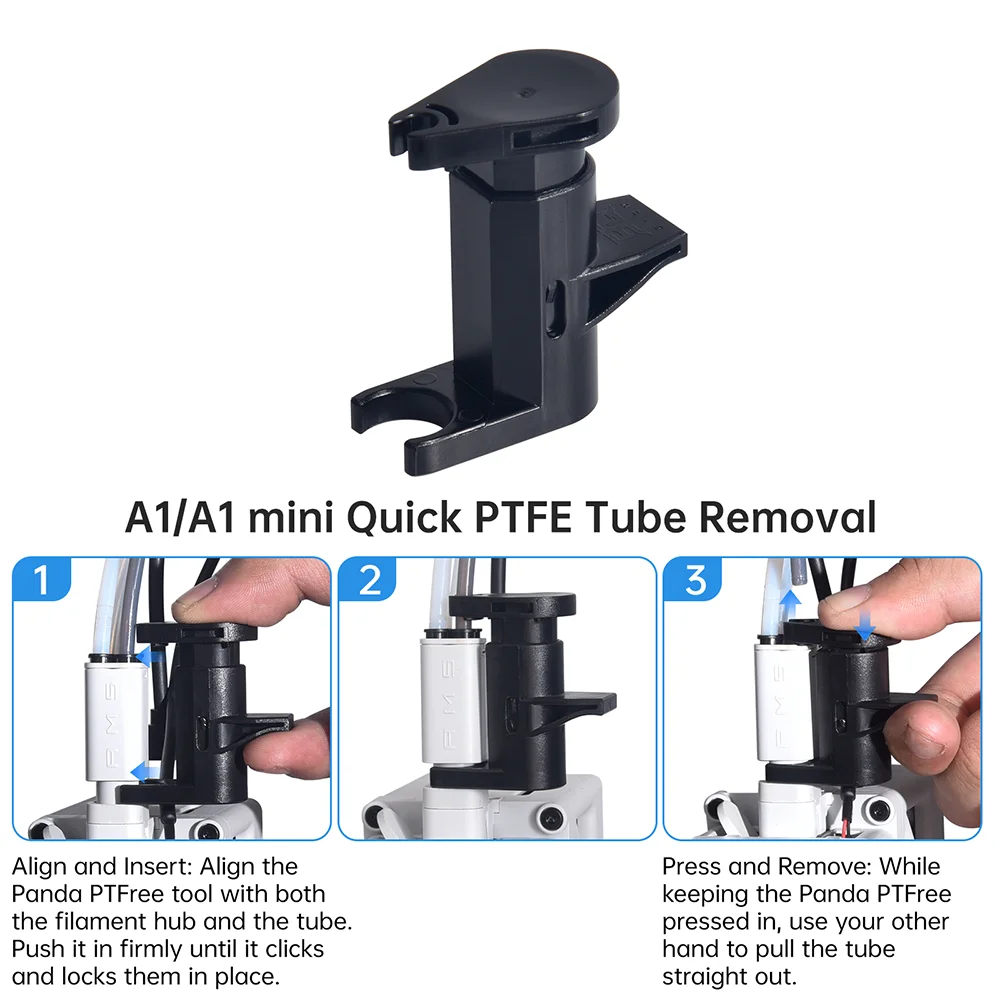 BIGTREETECH Panda PTFree قم بإزالة أنابيب PTFE مع أجزاء طابعة ثلاثية الأبعاد سريعة الإزالة لـ Bambulab P1P/X1C/A1/A1Mini