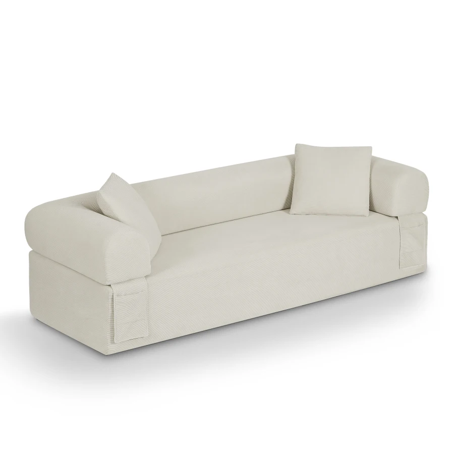3Seater Sofa Boneless Couches, No Assembly Needed, Modern Sofa for Compact Living Rooms, Apartments, and Offices Comfy Futon Co