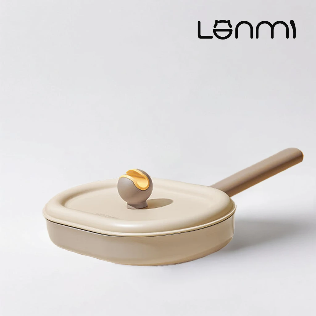 

LANMI 24/28CM Bell Controlled Oil Ring Frying Pan Aluminum Alloy Gas & Induction Stove Pan Popular Frying Pan Single Serve Pan