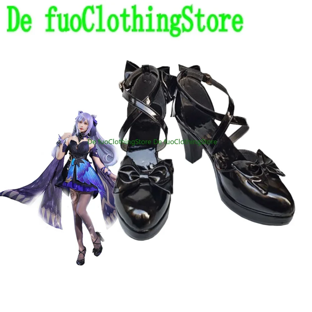 

Genshin Impact Keqing Обувь для косплея Сапоги Игра Аниме Карнавал Вечеринка Хэллоуин Рождество DefuoClothing Магазин обуви