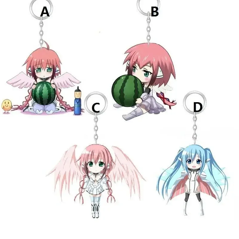 Anime Ikaros Nymph Acrylic Keyring keychain strap Figure Hanging Accessories 6cm