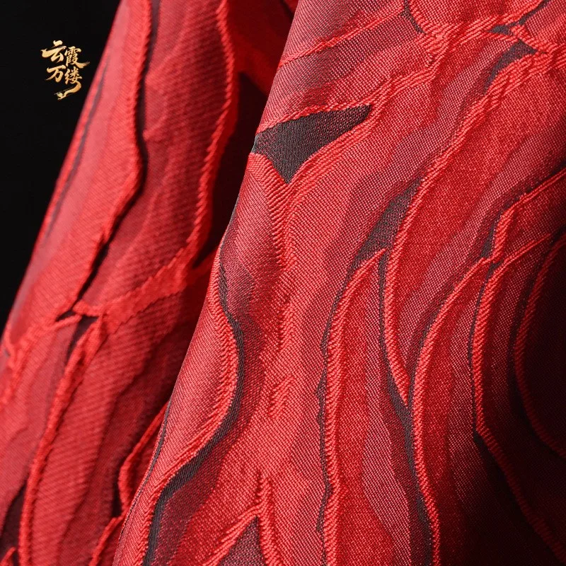 Chinese-style dark rose relief traditional Chinese style cheongsam clothing decorative fabric with plant printing