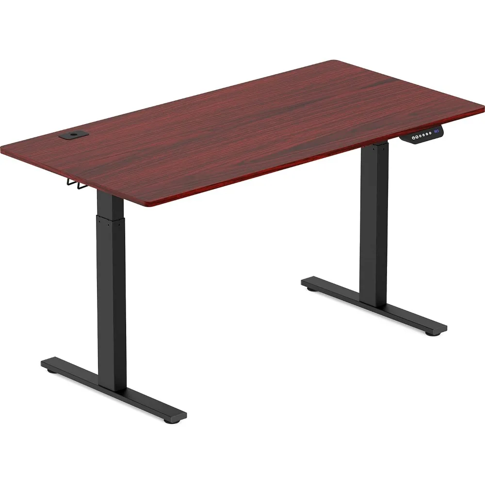 

SHW 55-Inch Large Electric Height Adjustable Standing Desk, 55 x 28 Inches, Cherry