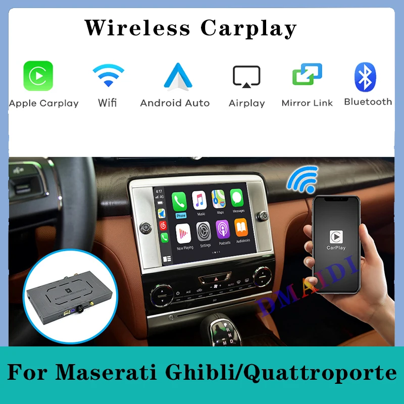 

Wireless CarPlay Connection Decoder Box For Maserati Ghibli Quattroporte 2014 2015 2016